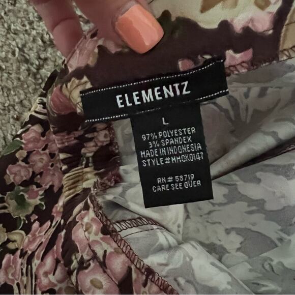 ELEMENTZ Floral Vintage Skirt Women’s Size Large - Picture 7 of 7